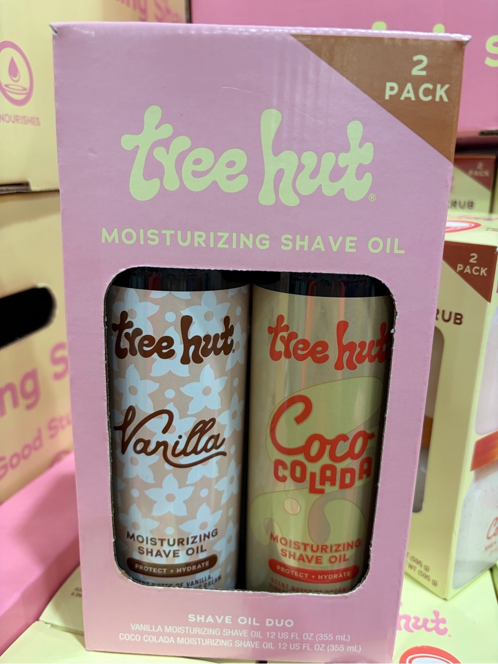 Tree Hut Pink Moisturizing Shave Oil Duo - Vanilla & Coco Colada new